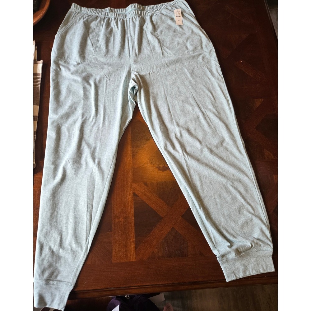 Haven Well Within Womens‎ XL Light Blue Heathered Jogger Pajama Pants New